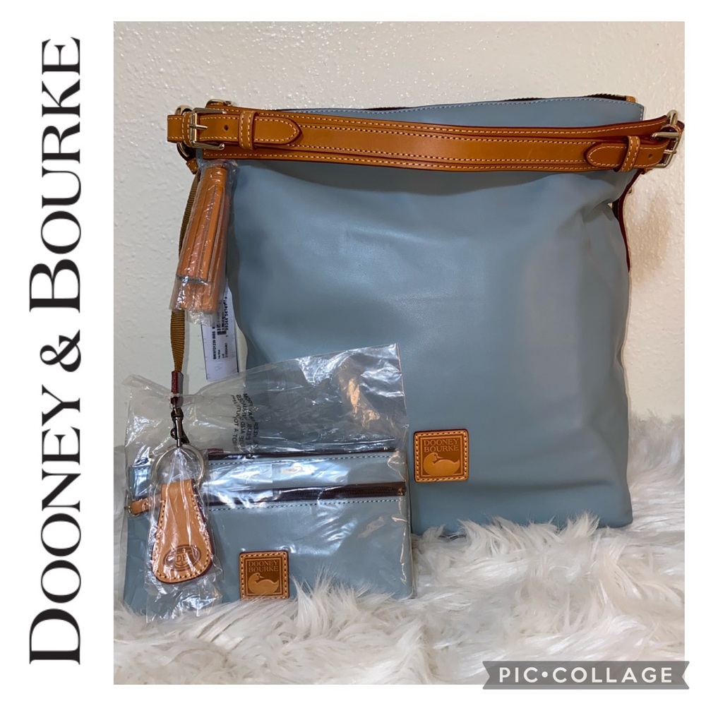 NWT Authentic Dooney & bourke genuine leather hobo and wallet set